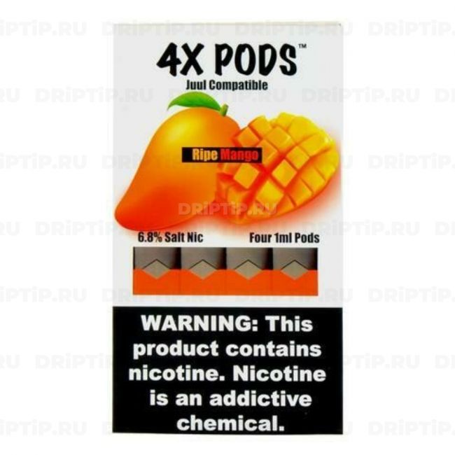 4x Pods For Juul - Ripe Mango 4x Pods For Juul - Ripe Mango