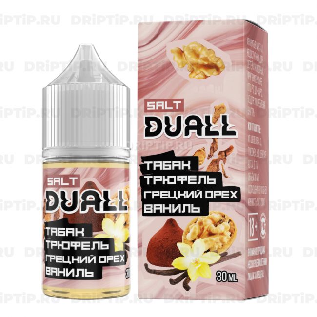 Жидкость Duall Salt - Табак Трюфель Грецкий Орех Ваниль Жидкость Duall Salt - Табак Трюфель Грецкий Орех Ваниль